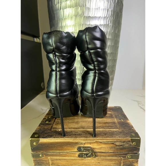 Steve Madden Quilted Stiletto Booties in Black - Picture 6 of 12